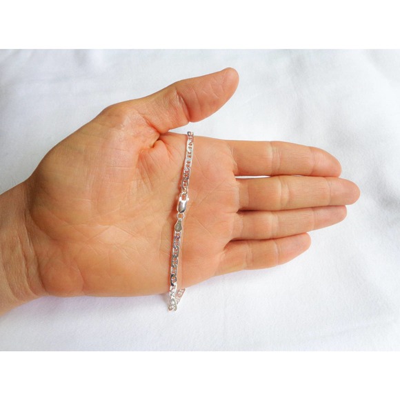 Ankle Bracelet For Women, 925 SOLID Sterling Silver Mariner Anklet, Foot Jewelry - Picture 3 of 5